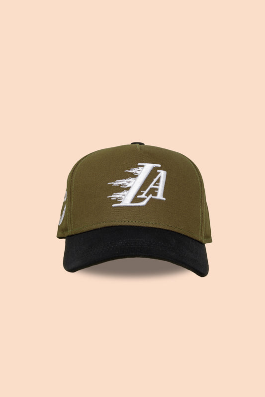 LA Flame Hat Toddler Size- Olive