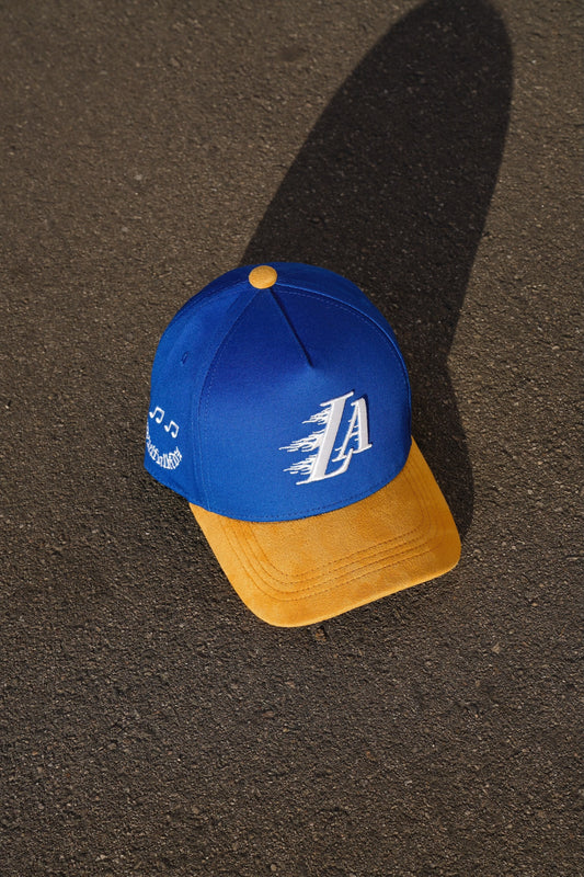 LA Flame Hat Toddler Size- Blue & Gold