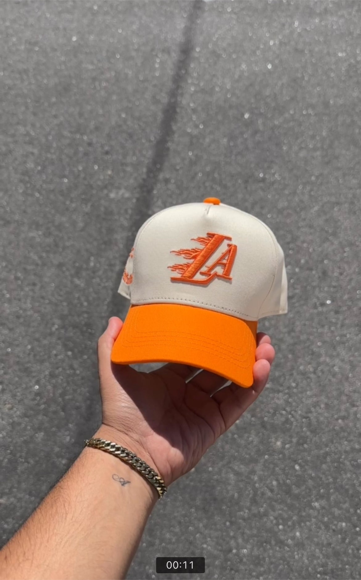 LA Flame Hat Toddler Size- Creamsicle