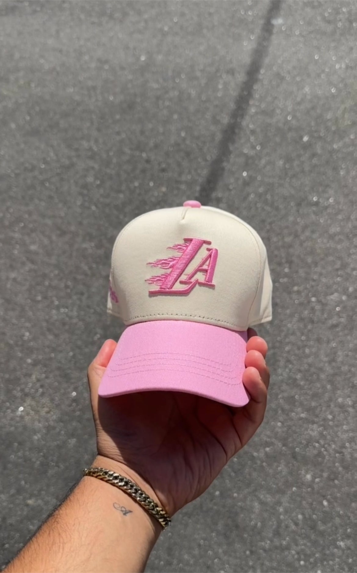 LA Flame Hat Toddler Size- Pink